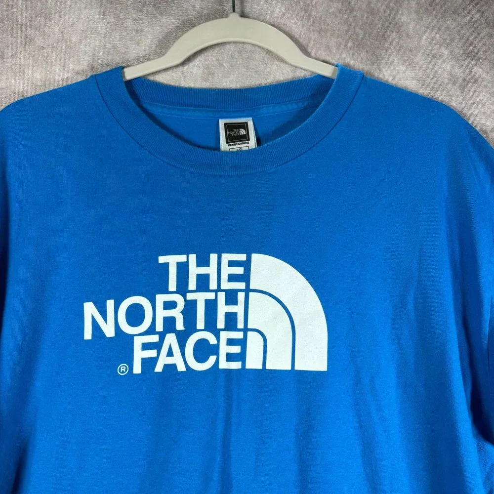 The‎ North Face T-Shirt Mens Large Blue Half Dome Graphic Short Sleeve Cotton